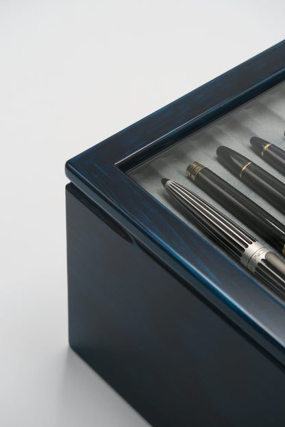 BL63 Hinoki Blue Fountain Pen Box