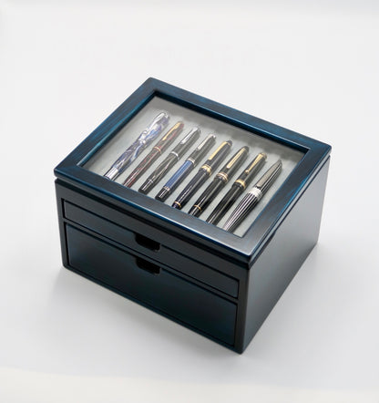 BL63 Hinoki Blue Fountain Pen Box