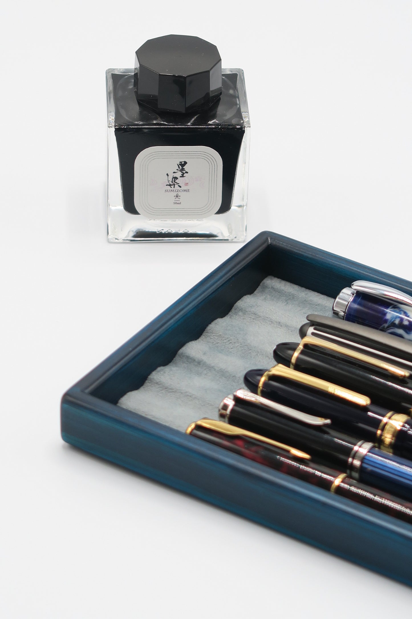 BL101 Hinoki Blue Pen Tray Small