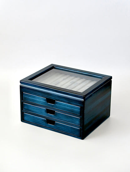 BL100 Hinoki Blue Fountain Pen Box 40