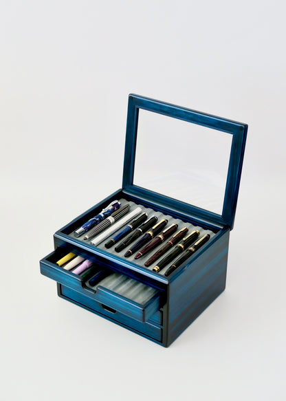 BL100 Hinoki Blue Fountain Pen Box 40