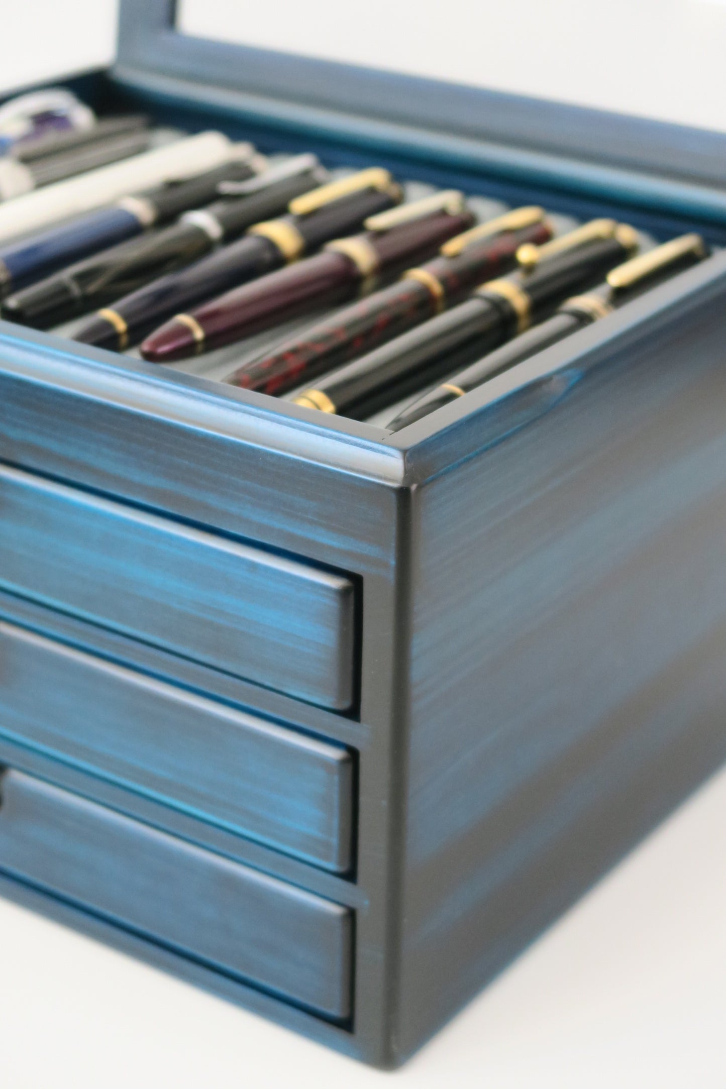 BL100 Hinoki Blue Fountain Pen Box 40