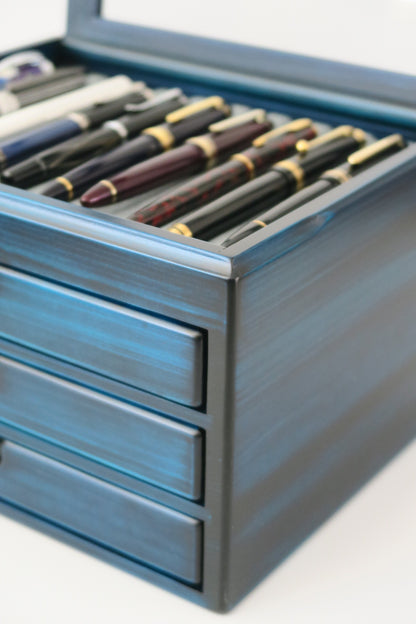 BL100 Hinoki Blue Fountain Pen Box 40