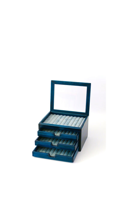 BL100 Hinoki Blue Fountain Pen Box 40