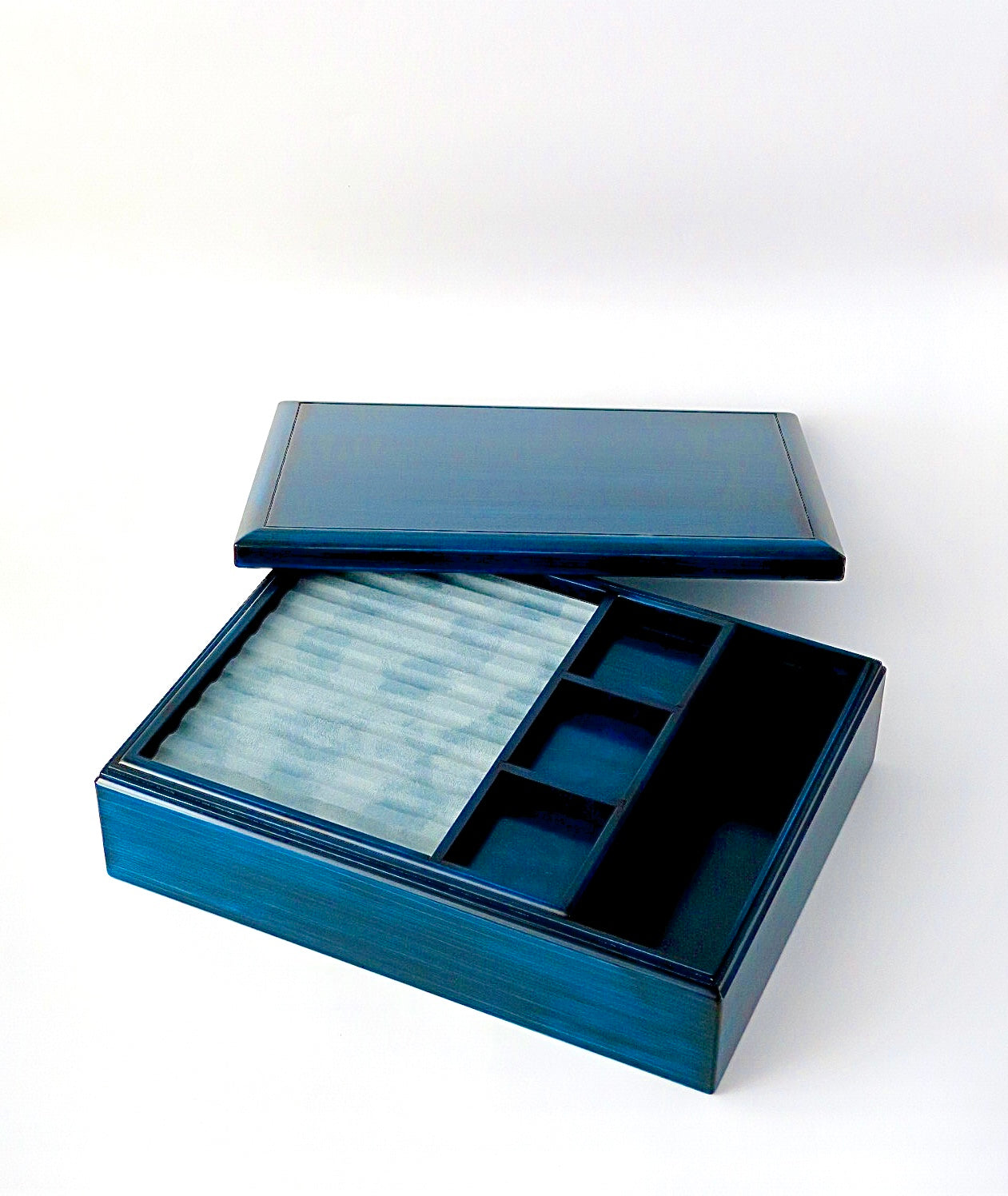 BL139 Hinoki Blue Letter Box with a Pen Mat – Toyooka Craft