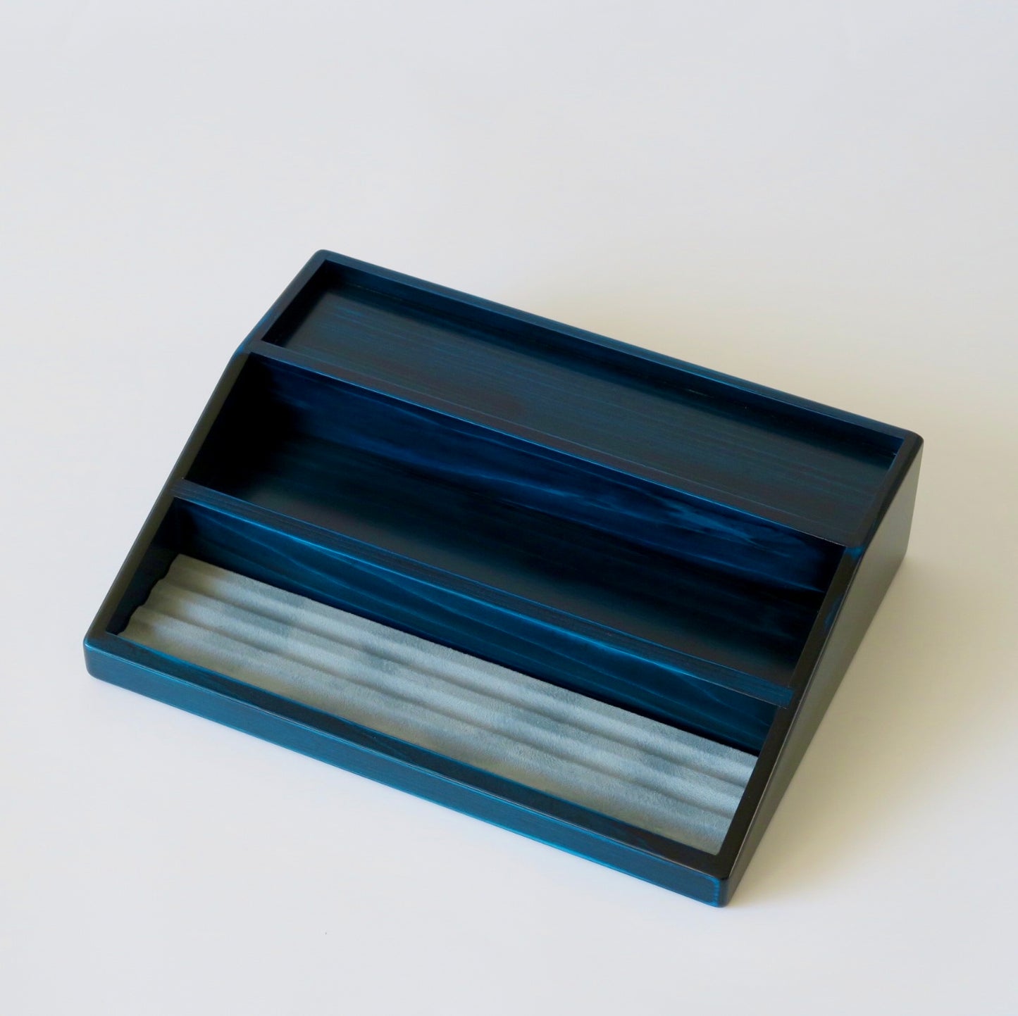 BL106-2 Hinoki Blue Ink Bottle Display Stand with a pen matt