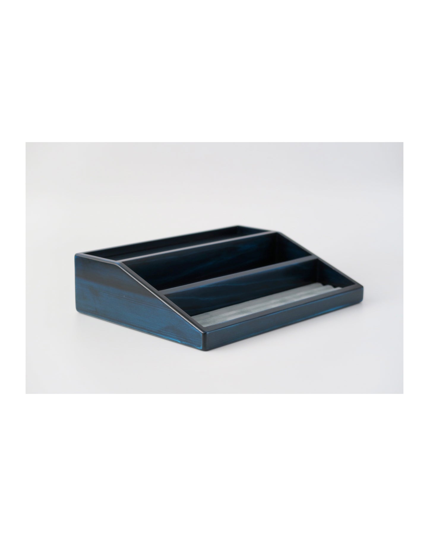 BL106-2 Hinoki Blue Ink Bottle Display Stand with a pen matt