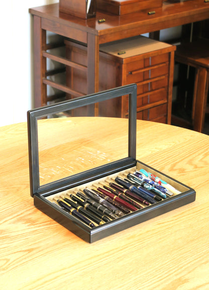 BB112 Hinoki Black Pen Tray with Fixed Lid