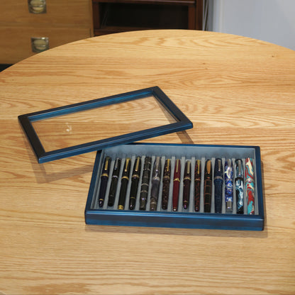 BL111 Hinoki Blue Pen Tray with Separated Lid