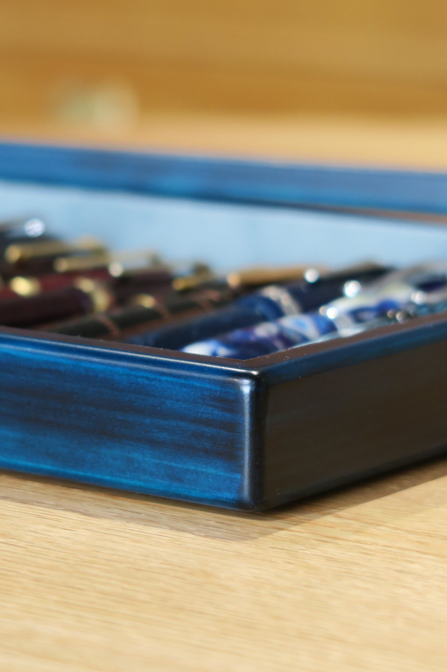 BL109 Hinoki Blue Pen Tray