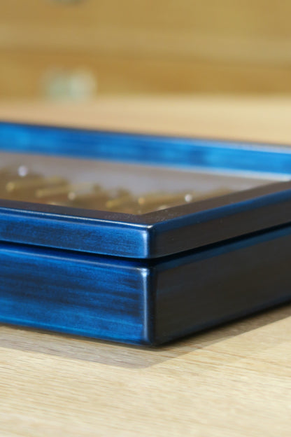 BL111 Hinoki Blue Pen Tray with Separated Lid