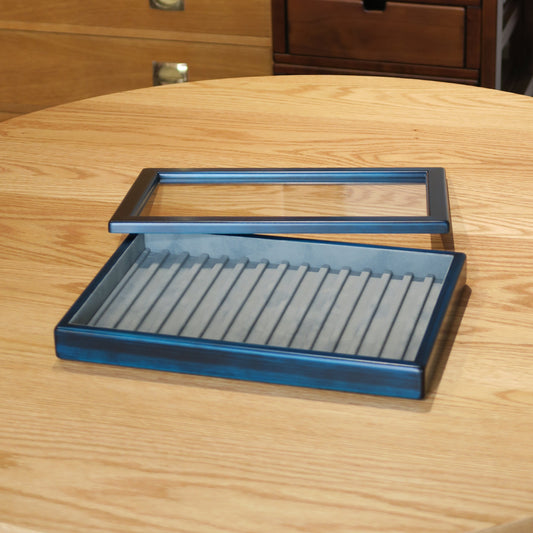 BL111 Hinoki Blue Pen Tray with Separated Lid