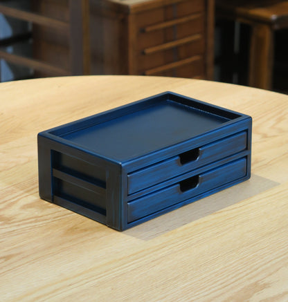 BL09 Hinoki Blue Stationery Case Large