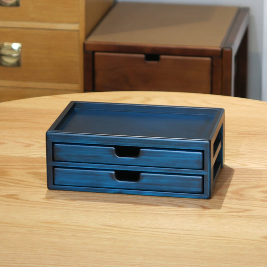 BL09 Hinoki Blue Stationery Case Large