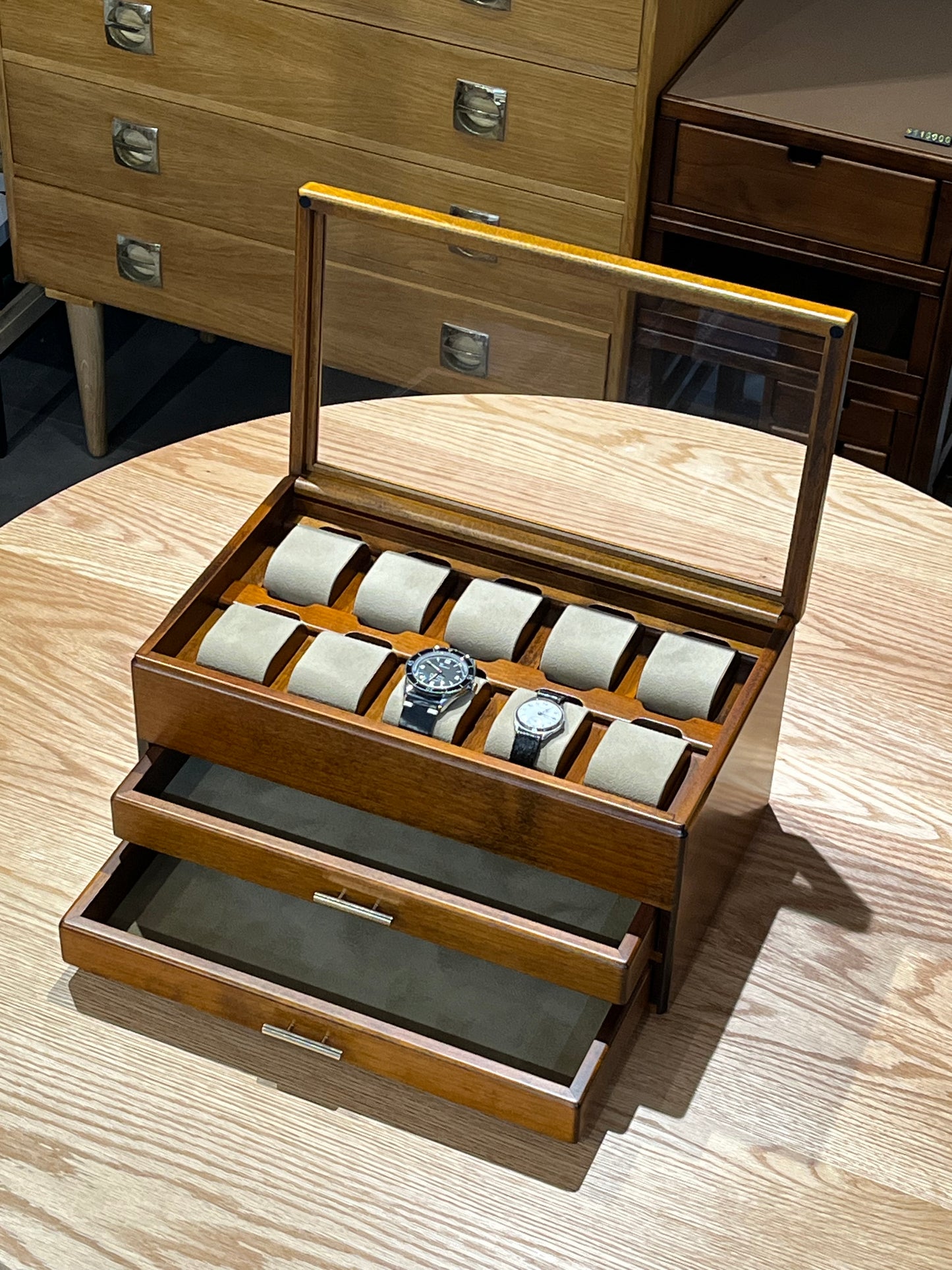 SC172 Watch Box 10 with Two drawers