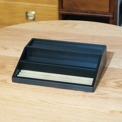 BB106-2 Hinoki Black Ink Bottle Display Stand with a pen matt