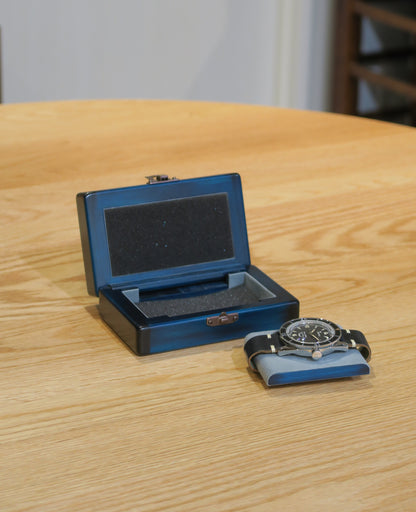 BL124 Hinoki Blue Portable Watch Case
